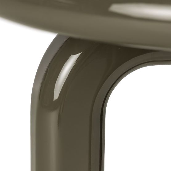 Side Table Flambe 50 cm, Green/Grey, Glossy