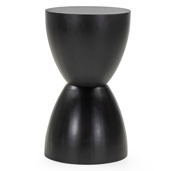 Side Table Lavia 35 cm, Black, Mango Wood