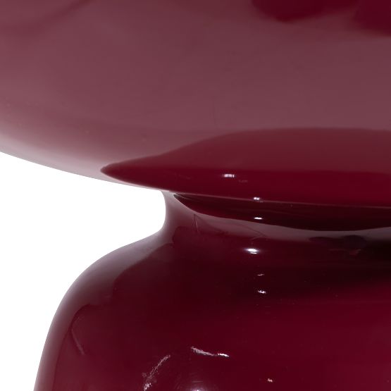 Side Table Logan 40 cm, Burgundy/Cherry, Glossy