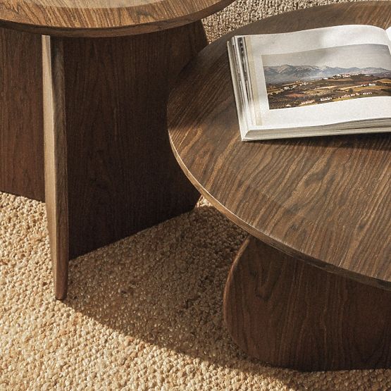 Side Table Noku 50 cm, Dark Walnut