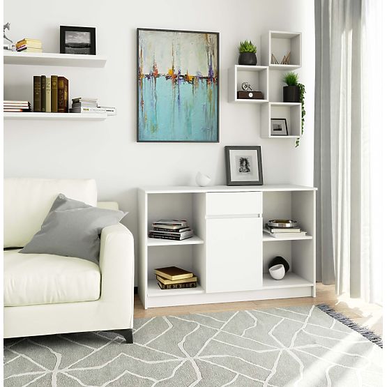 SIDEBOARD B-17 120 cm 1 DRAWER 1 DOOR PK WHITE