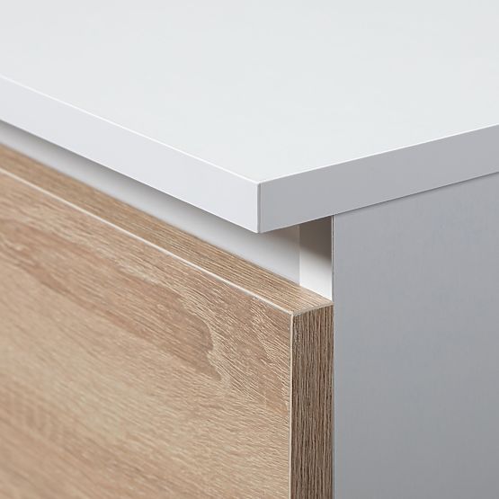 SIDEBOARD K140 3D 3SZ CLP PK WHITE / SONOMA