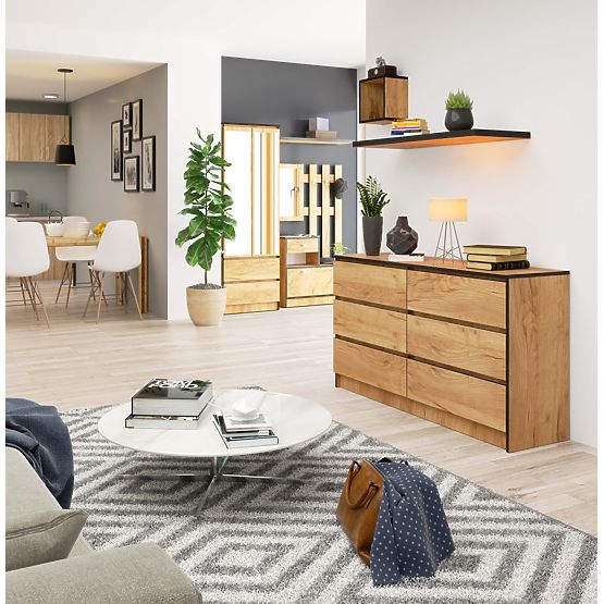 SIDEBOARD K140 6SZ CLP PK OAK CRAFT