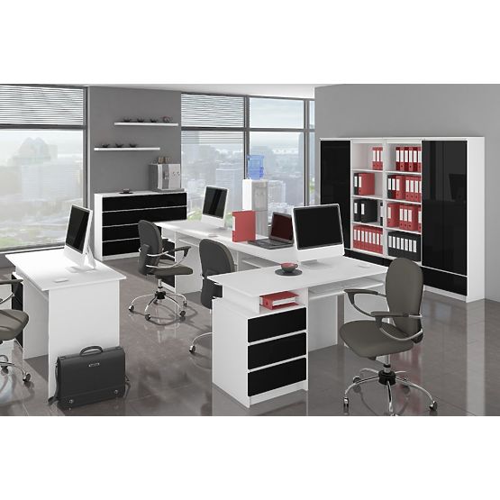 SIDEBOARD K160 2D 4DR CLP PK BLACK GLOSS