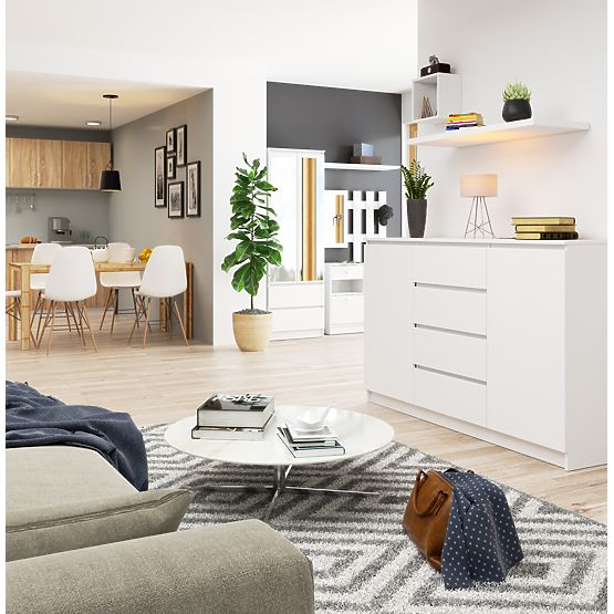 SIDEBOARD K160 2D 4SZ CLP PK WHITE