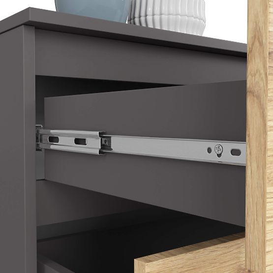 SIDEBOARD K160 4DR CLP PK GRAPHITE GRAY / ARTISAN OAK