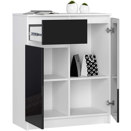 SIDEBOARD K80 2D 1SZ CLP PK BLACK GLOSS