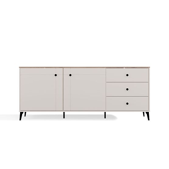 Sideboard POINT 2D3S Cashmere Beige Castello Oak Cabinet 3 Drawers 2 Doors Living Room