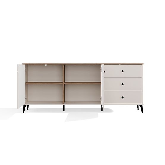 Sideboard POINT 2D3S Cashmere Beige Castello Oak Cabinet 3 Drawers 2 Doors Living Room