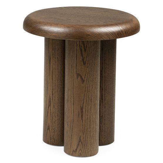 Sirocco Table Set, Dark Oak, Rounded Shapes