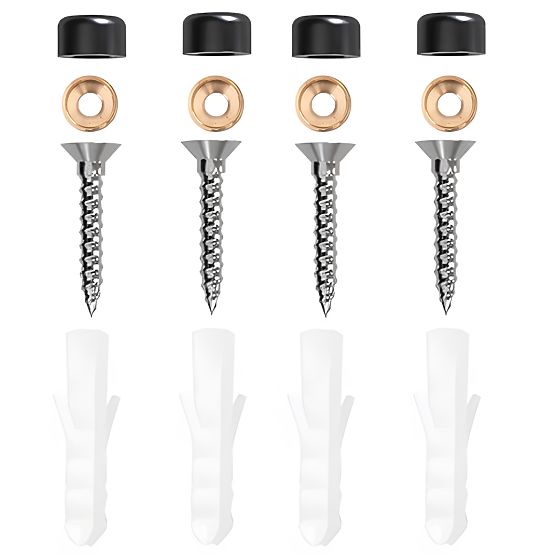 SIVAS Black Kitchen and Bathroom Rail