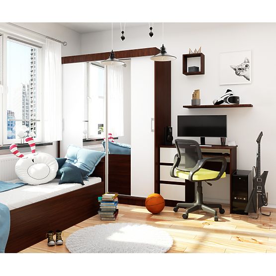 SLIDING WARDROBE 150cm CLP WENGE / WHITE