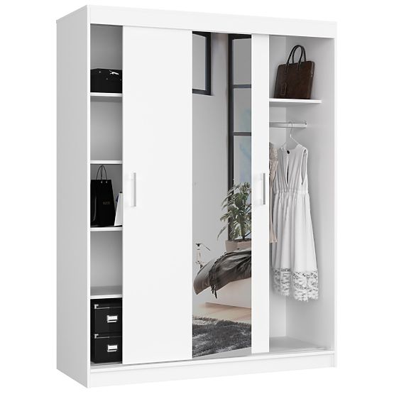SLIDING WARDROBE 150cm CLP WHITE