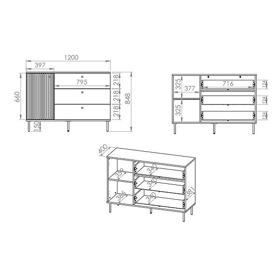 Sophie smaller chest of drawers - beige