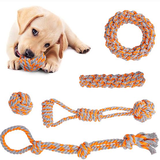 SPANKY Dog Tug Toy Set 5 Pieces