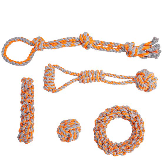 SPANKY Dog Tug Toy Set 5 Pieces