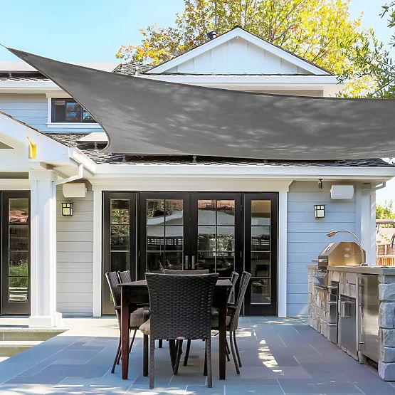 Square Sun Shade Sail 5x5m Waterproof ModernHome - Gray