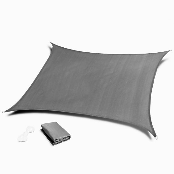 Waterproof square tarpaulin 4x4 m - gray
