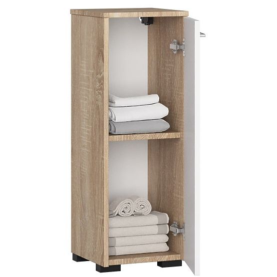 STANDING BATHROOM CABINET FIN S30 1D OAK SONOMA / WHITE