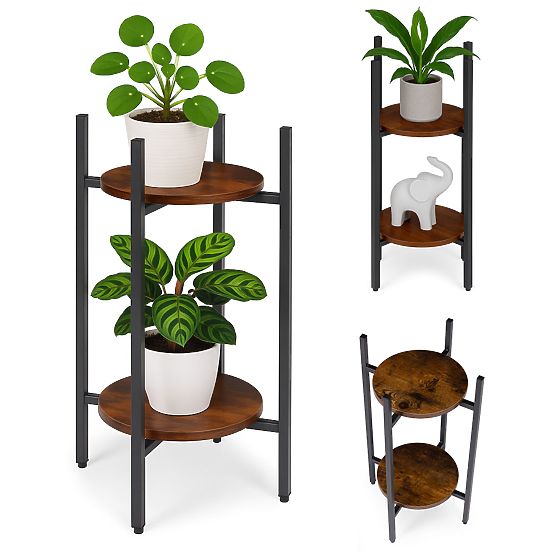 Standing Flower Stand Loft Style Decoration 2 Levels ModernHome