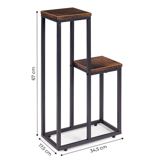 Standing Flower Stand with 2 Shelves Loft ModernHome