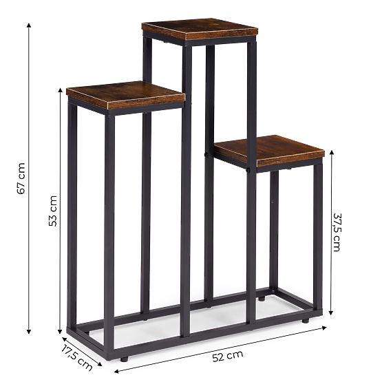 Standing Flower Stand with 3 Shelves Loft ModernHome