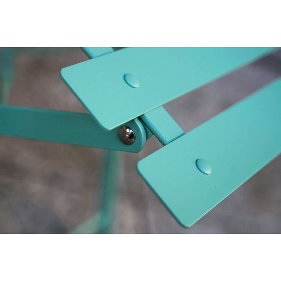 Steel Balcony Furniture (2 x Folding Chairs + Table) SEMPLICI Mint