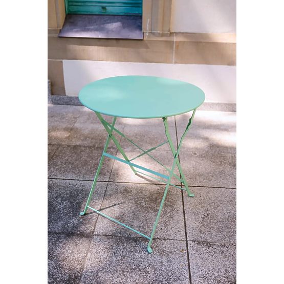 Steel Balcony Furniture (2 x Folding Chairs + Table) SEMPLICI Mint