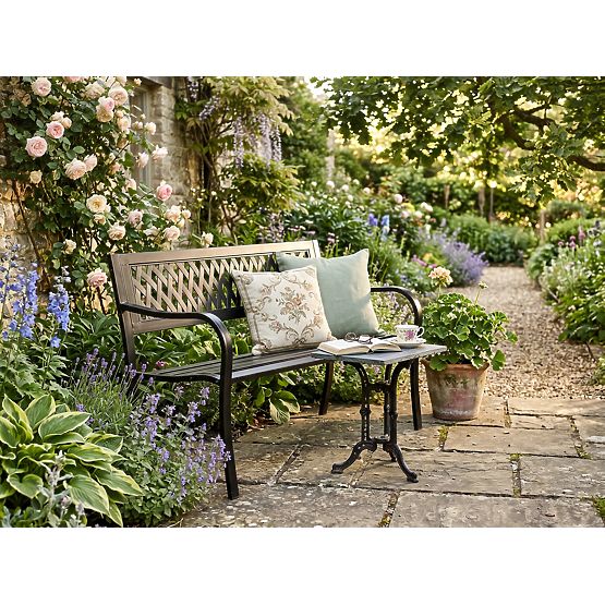 Steel Garden Bench ROMBO