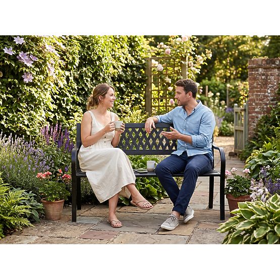 Steel Garden Bench ROMBO