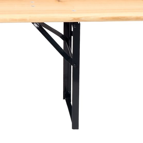 Steel-Wood Set LAGER: Table + 2 Benches 220 cm