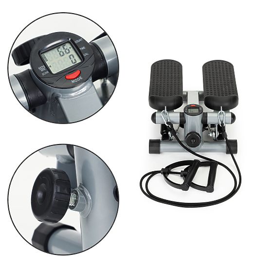 Stepper with Expanders for Fitness Exercise with Counter
