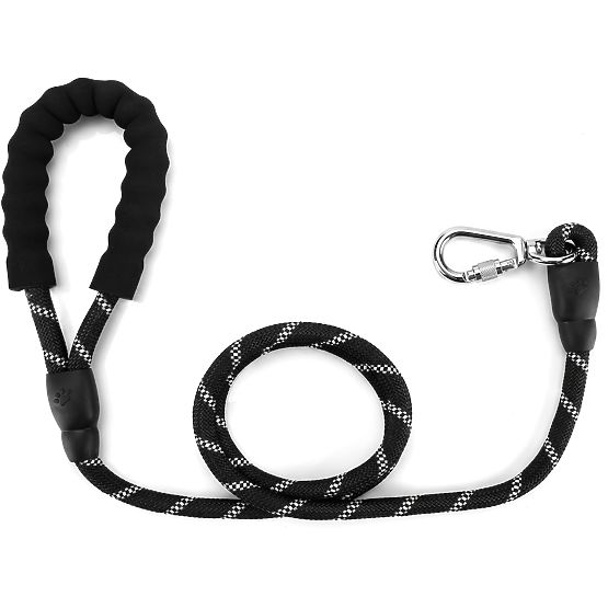 Strong Training Reflective Dog Leash KOBE 3m Black