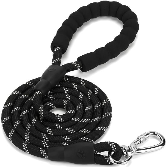 Strong Training Reflective Dog Leash KOBE 3m Black
