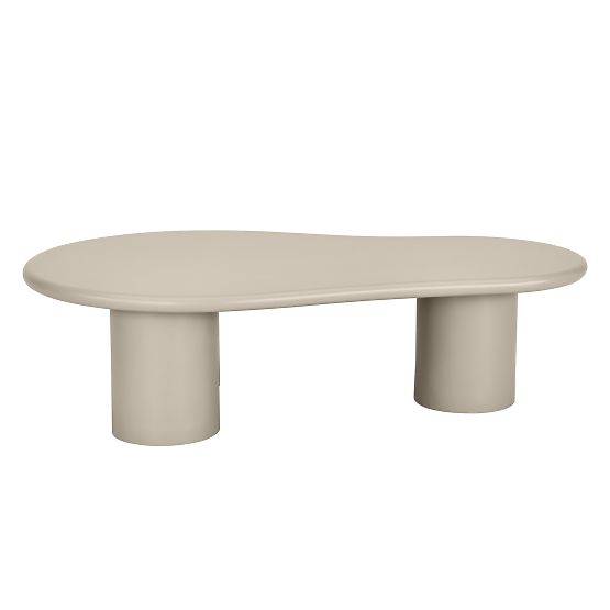 Sucre Coffee Table Dark Beige, Matte, Rounded Shape
