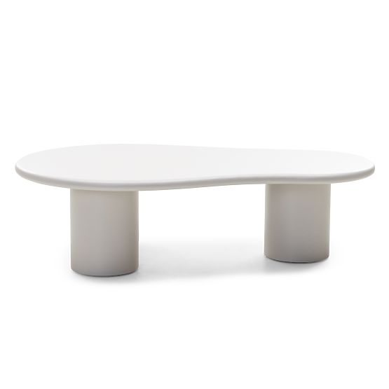 Sucre Coffee Table Grey-Beige, Matte, Rounded Shapes