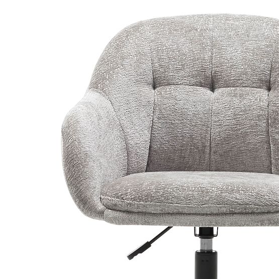 Swivel Chair Acapulco, Light Grey, Rounded Shapes