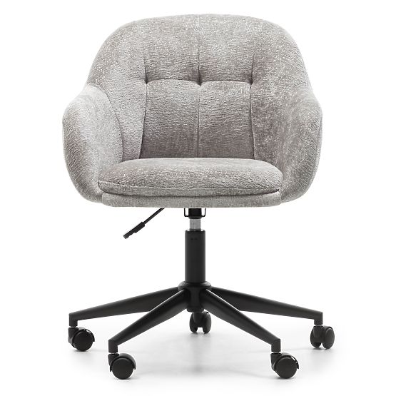 Swivel Chair Acapulco, Light Grey, Rounded Shapes