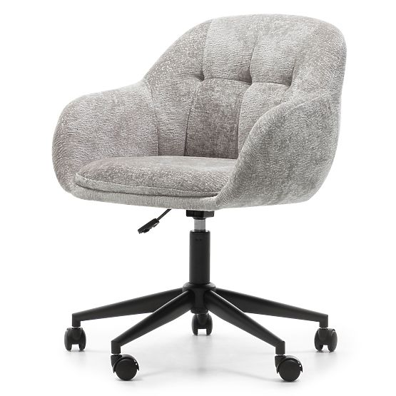 Swivel Chair Acapulco, Light Grey, Rounded Shapes