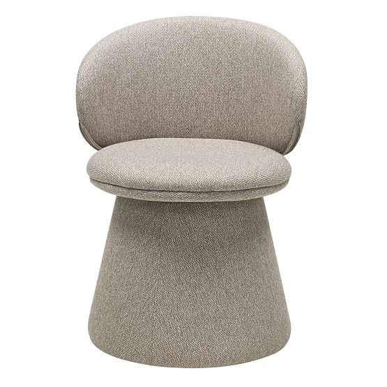 Swivel Chair Chamil Beige-Grey, Rounded