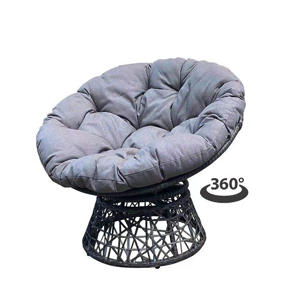 Swivel Chair in Gray Technorattan TWIST