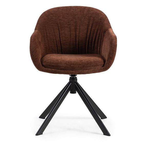 Swivel Chair Kairo, Brown-Red