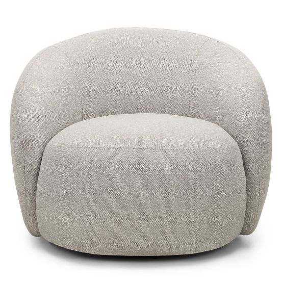 Swivel Chair Nambi Beige-Grey, Rounded Shapes