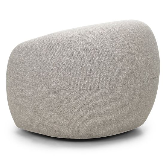 Swivel Chair Nambi Beige-Grey, Rounded Shapes