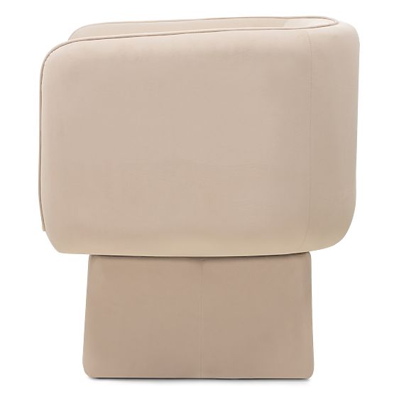 Swivel Chair One Light Beige, Velour