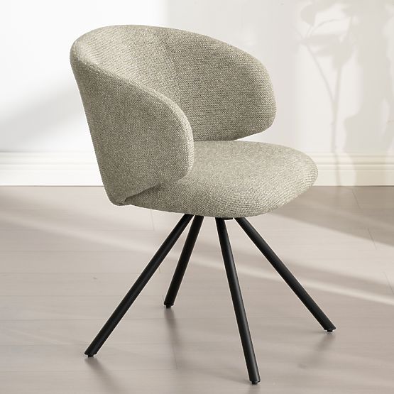 Swivel Chair Pearl Mocha, Black Legs