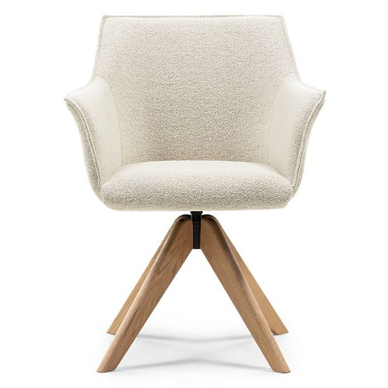 Swivel Chair Positano Cream, Oak