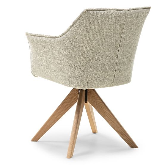 Swivel Chair Positano Cream, Oak