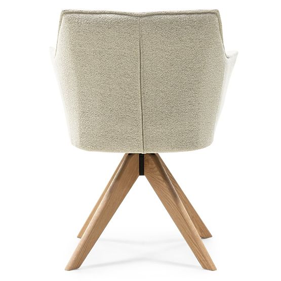 Swivel Chair Positano Cream, Oak