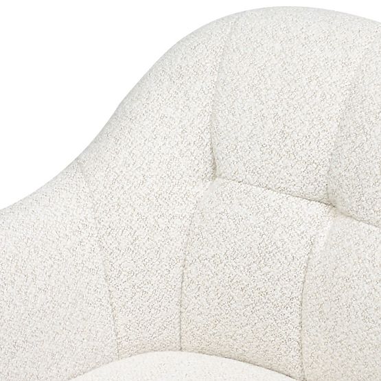 Swivel Chair Santos Beige-Cream/Black Legs